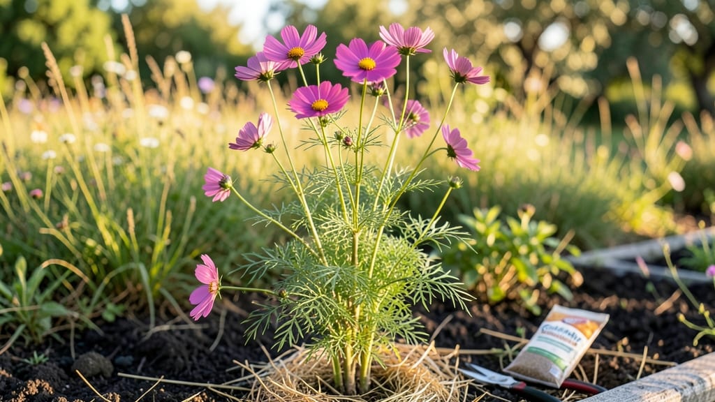 Tall Cosmos Plants: How to Train Them Vertically for More Flowers